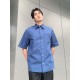 BOTTEGA VENETA Ploughman's BV 23SS Side Woven Short Sleeve Shirt Upshot#