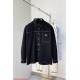 Single top Z428 PA  PRADA    2023 Early Fall New Washed Triangle Labeled Denim Shirt Jacket, casual retro and handsome a denim jacket, partial loose design, cool valiant feeling at a glance to love!!!!On the body is very