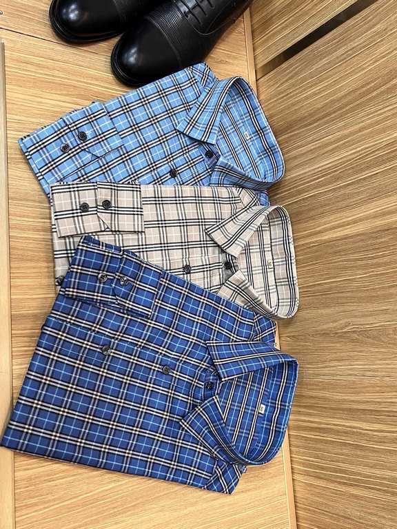 (High version) Burberry casual plaid shirtHas always been an essential item this season A good shirt highlights more than just temperament, counter models Details do unique Burberry shirt is very concerned about the qual