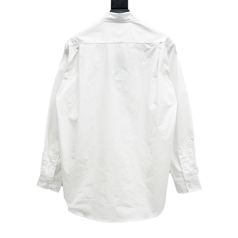 BALENCIAGAParisian Classic Coke embroidered logo long-sleeve shirtMade of 80 double yarn cotton fabric, pocket embroidery Coke logo on the body simple and versatile!Custom washed hangtag packaging Details synchronized wi