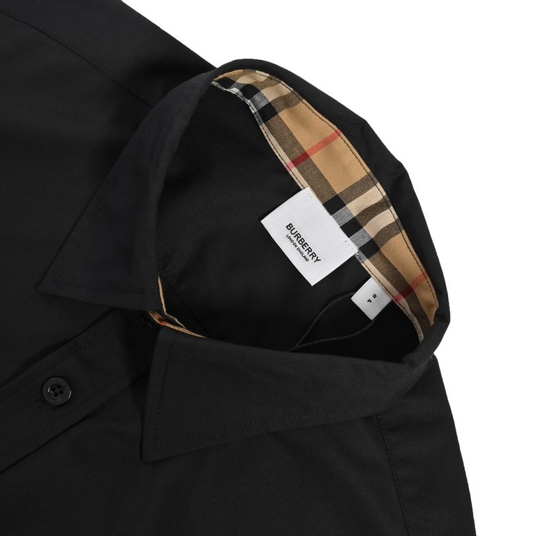 BurberryBurberry 22ss cuff check embroidered small label shirtBBR brand's most representative classic striped shirt, the fabric is made of double stranded 80 woven twill fabric, plaid alignment, yarn fixed weaving and dy