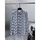 Fendi Fendi 2023ss new long-sleeve shirt shirt, high-end version! Counter customized fabrics Breathable comfort, impeccable details, brand elements design concept, reflecting high quality. Hand feel delicate and soft! Pr