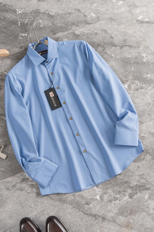 New#ZegnaZega high quality collector grade imported high weave cotton men's long sleeve shirt! Summer new high-quality luxury goods people first collector-grade long-sleeved shirt, trading company channel goods, 23 years