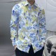 Versace Versace 2023ss new long-sleeve shirt Shirt, high-end version! Counter customized fabrics Breathable and comfortable, impeccable details, brand elements design concept, reflecting high quality. The handfeel is del