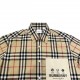 Burberry  Burberry 22FW Label Applique Plaid Long Sleeve ShirtFirst to hit the pattern. Fabric is custom swoop silk, silky and breathable on top. Infrared positioning tailoring, custom shell head buttons, collar cuffs co