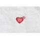 Human Made Heart Embroidered Oxford Long Sleeve ShirtThis shirt features a heart embroidered on the chest in bold red thread and the slogan Gears For Futuristic Teenagers embroidered in the same color directly below. Tai