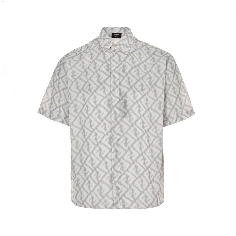 FendiFendi 23ss full print short sleeve shirtImported high-count, high-density cotton woven fabric with old flower pattern elements Adopting German original imported digital direct printing machinery and equipment, the w