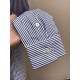 Gucci, fashion simple striped long-sleeved shirt, this lightweight cotton shirt is made of cotton texture fabric, classic simple design collocation, refreshing tone, color super super super super awesome, the most worthw