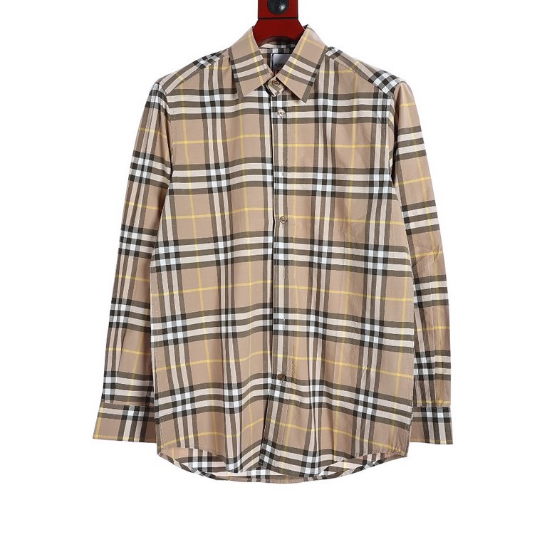 BurberryBurberry New Stripe Long Sleeve ShirtBBR brand's most representative striped elements shirt, counter sales of the first paragraph. The fabric is made of double stranded 80 woven twill fabric, checkered counterpoi