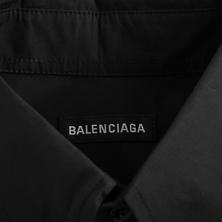 Balenciaga  Balenciaga 23ss Be different embroidered short-sleeve shirtBalenciaga  Balenciaga 23ss Be different Embroidered Short Sleeve ShirtThe fabric is made of 40 count cotton twill Infrared ray pinpoints the positio