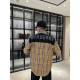 (High-end quality) Burberry 2022 counter the latest explosion of striped shirt shipment Paris counter synchronization on sale! Selected Italy    imported customized cotton shirt fabric with the latest plaid design, the c