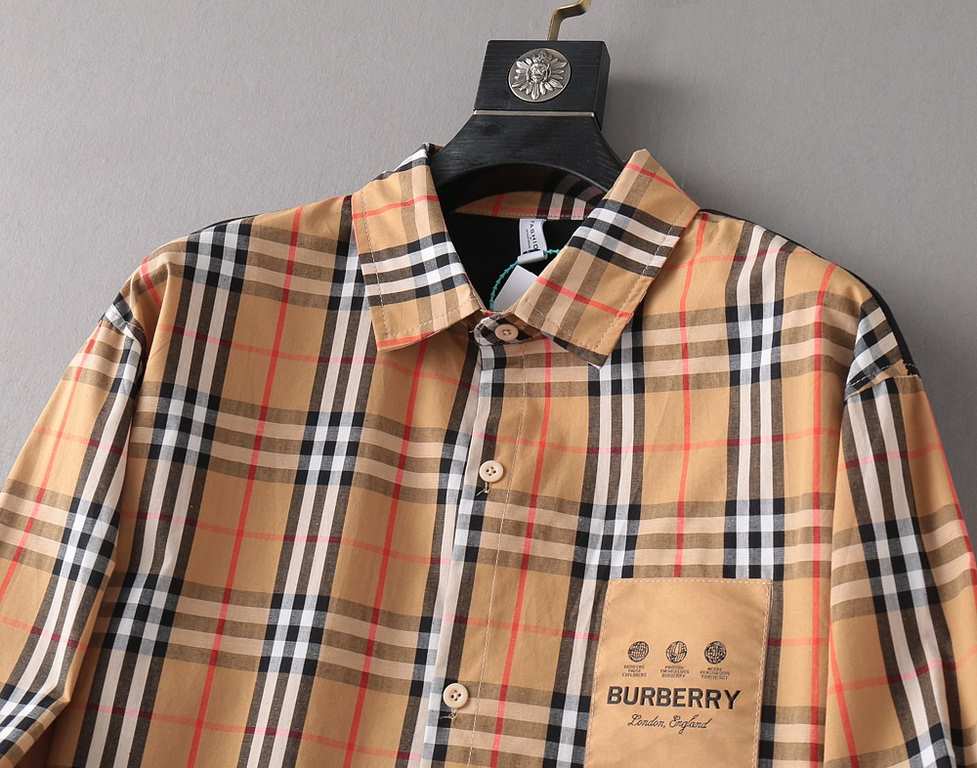 Burberry 2023ss new men's long sleeve shirt, high quality ready-to-wear! Customized fabric Breathable and comfortable, impeccable details, brand elements design concept, reflecting high quality. Hand feel delicate and so