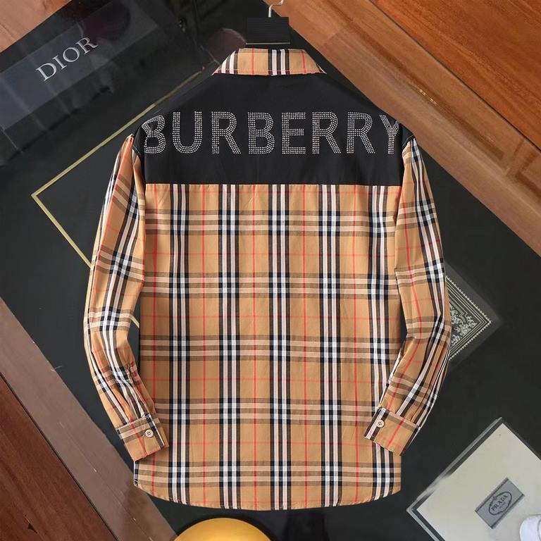 Burberry 2023ss new men's long sleeve shirt, high quality ready-to-wear! Customized fabric Breathable and comfortable, impeccable details, brand elements design concept, reflecting high quality. Hand feel delicate and so