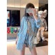 DiorDior 22ss Classic Full Printed Old Flower Denim Shirt Jacket Up Collection