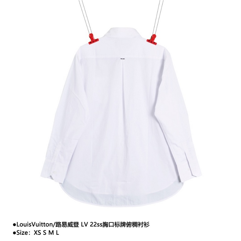 LouisVuittonLouis Vuitton LV 22ss Chest Label Overhead ShirtSize：XS S M LZp purchased, first pattern. The fabric is customized swoop silk, silky and breathable on the top. Infrared positioning tailoring, custom shell hea