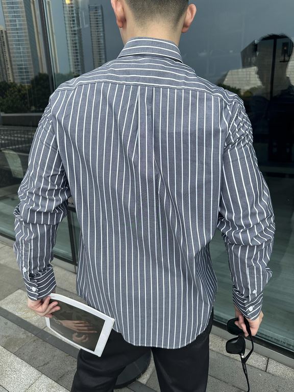 Alexander Wang Alexander Wang Embroidered Small Label Striped Long Sleeve Shirt Hits Collection