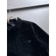 FallWinter 2023   Prda Milano Logo Denim Brushed Flocked Shirt Jacket JacketA practical shirt jacket with a loose fit and a fashionable design that is inherently unusual.The customer for twill denim cotton fabric as a ba