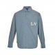 Louis VuittonLouis Vuitton 23ss Letter Pocket Print Long Sleeve ShirtOriginal 11 custom woven and dyed fabric, screen printing process on chest, professional shirt factory OEM, 11 customized buttons.Size S-L