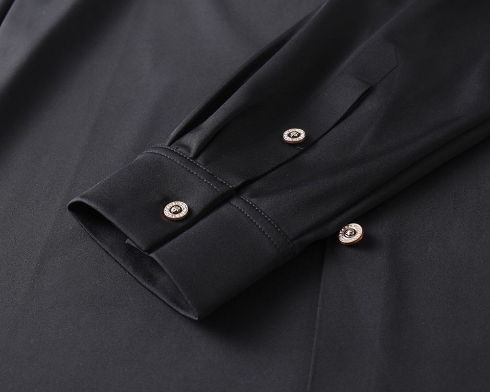 Valentino high-end quality! The original version of the three standards! 2023 early fall newest products, counter synchronization is available, the original single hard goods, fashionable and casual long-sleeved shirt, c