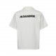 JIL SANDER 23ss Back Printed Lapel Short Sleeve ShirtMade of top quality cotton fabric, classic logo print on the back, customized with original and consistent accessories, large factory craftsmanship, export standards.S