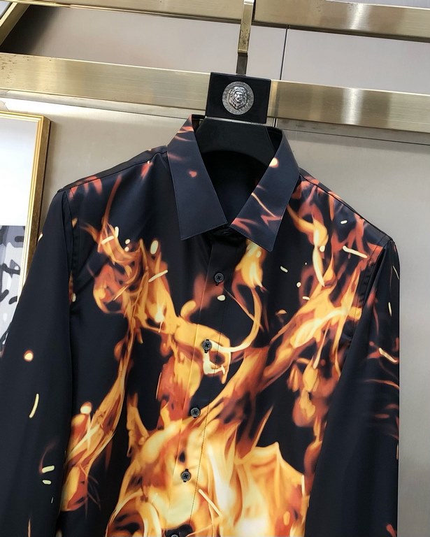 LV Louis Vuitton 2023 early fall new men's original single casual long-sleeved shirt official synchronization sale   fashion tide models Slim version of the high version of the   Explosion of high-definition digital dire