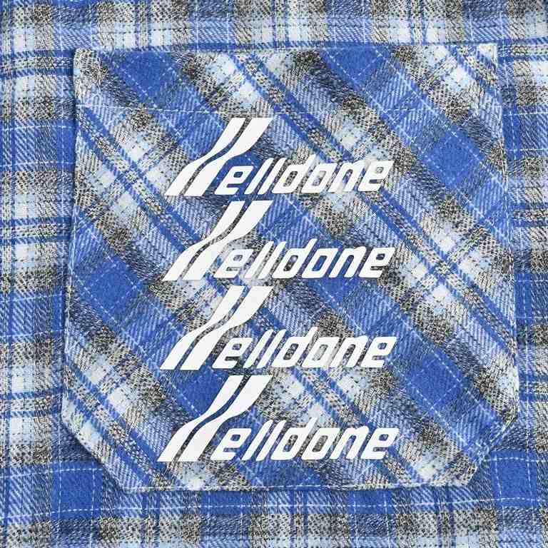 WE11 Done 22Fw pop-up plaid shirtCotton plaid shirt handmade soft on the body versatile four seasons can wear three-dimensional thick plate printing men and women with the same models original custom 32 count double stra