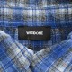 WE11 Done 22Fw pop-up plaid shirtCotton plaid shirt handmade soft on the body versatile four seasons can wear three-dimensional thick plate printing men and women with the same models original custom 32 count double stra