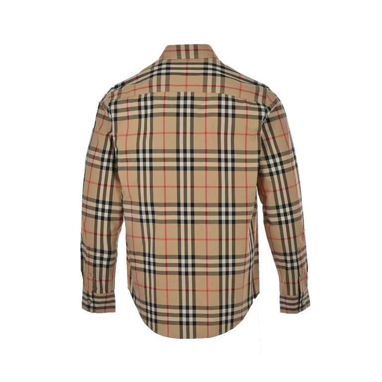 BurberryBurberry Classic Plaid ShirtFabrics using double stranded 80 woven small twill fabrics, checkered counterpoint, yarn fixed weaving and dyeing, each independent size is positioning cut pieces, front, pockets, slee