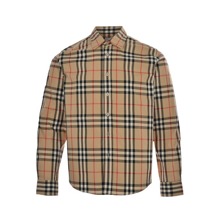 BurberryBurberry Classic Plaid ShirtFabrics using double stranded 80 woven small twill fabrics, checkered counterpoint, yarn fixed weaving and dyeing, each independent size is positioning cut pieces, front, pockets, slee