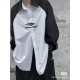 Balenciaga Balenciaga BLCG 23SS Panda Patchwork Black And White Embroidered Monogram Long Sleeve Shirt, Top Collection