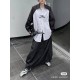 Balenciaga Balenciaga BLCG 23SS Panda Patchwork Black And White Embroidered Monogram Long Sleeve Shirt, Top Collection