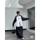 Balenciaga Balenciaga BLCG 23SS Panda Patchwork Black And White Embroidered Monogram Long Sleeve Shirt, Top Collection