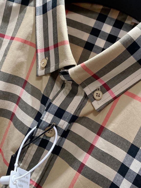 Burberry Burberry 2023ss Early Fall New Long Sleeve Shirt Shirt, High-end version! Counter customized fabrics Breathable comfort, impeccable details, brand elements design concept, reflecting high quality. Hand feel deli