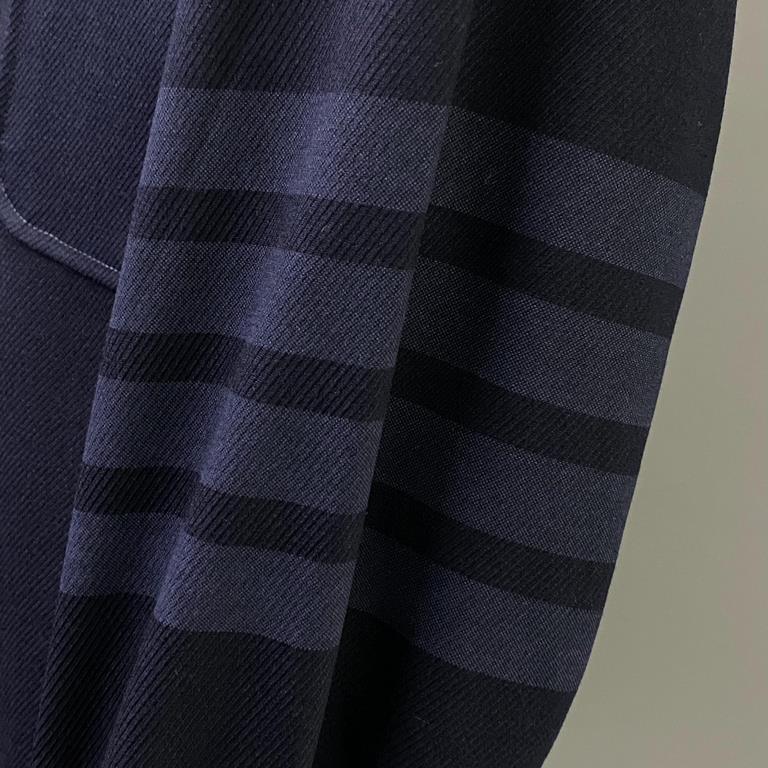 FallWinter 2023  Thm Brwne Four Bar Striped Long Sleeve ShirtA perfect blend of tailored design and exclusive materials. A classic piece to wear alone or underneath.The exclusive blend of twill cotton fibers  micro-pluck