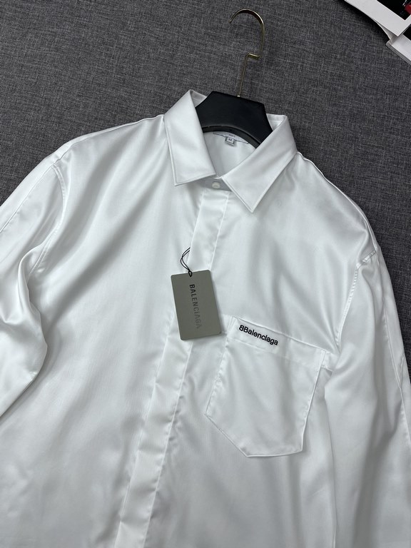 BALENCIAGA  Paris Family original single men's fashion models long-sleeved shirt, trading company channel goods, 23 fall and winter show collection, high value explosion of a shirt, the official website models and advert