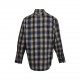 BalenciagaBalenciaga 23Fw Washed Willow Studded Plaid ShirtThe fabric is made of old washed vintage plaid stiff fabric Open mold custom engraved Logo buttons Hardware custom logo, fabric custom weaving and dyeing, each c