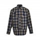 BalenciagaBalenciaga 23Fw Washed Willow Studded Plaid ShirtThe fabric is made of old washed vintage plaid stiff fabric Open mold custom engraved Logo buttons Hardware custom logo, fabric custom weaving and dyeing, each c