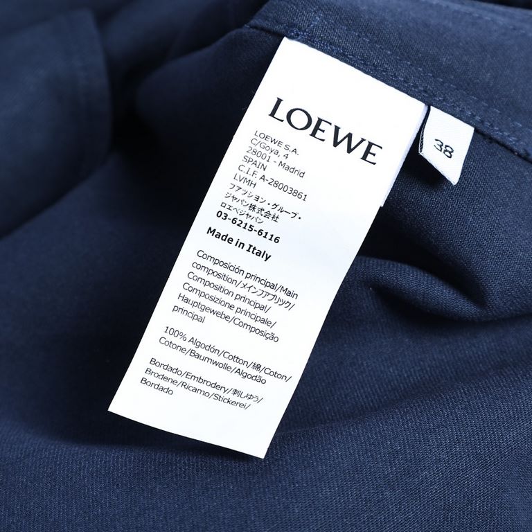 Loewe Loewe LOE 23SS Irregular Solid Color Long Sleeve ShirtCustomized original 11 fabric, placket, cuffs, collar with overlock stitching process, all cut pieces need piece of ironing, hem asymmetric tailoring design, hi