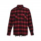 Amiri 23Fw Tassel Destroyed Plaid ShirtPurchased by yb7800 Made of double-sided brushed fabric Open molded logo resin buttons Pockets customized open molded metal nameplate Hem pulling design The whole garment is cut wit