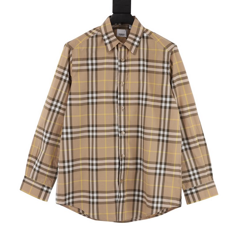 BurberryBurberry New Stripe Long Sleeve ShirtBBR brand's most representative striped elements shirt, counter sales of the first paragraph. The fabric is made of double stranded 80 woven twill fabric, checkered counterpoi