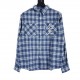 WE11 DONE 22FW pop-up plaid shirtCotton plaid shirt handmade soft on the body versatile four seasons can be worn three-dimensional thick plate printing men and women with the same models original customized 32 count doub