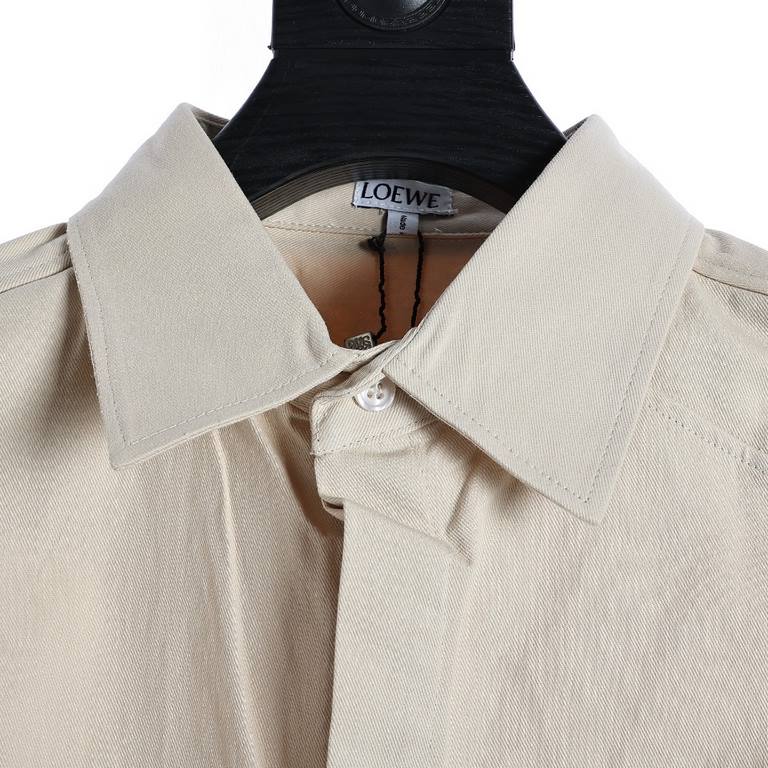 Loewe Loewe LOE 23SS Irregular Solid Color Long Sleeve ShirtCustomized original 11 fabric, placket, cuffs, collar with overlock stitching process, all cut pieces need piece of ironing, hem asymmetric tailoring design, hi