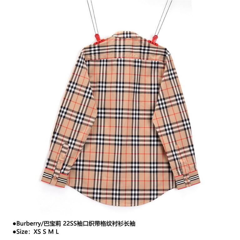 BurberryBurberry 22SS Cuffs Webbing Check Shirt Long SleeveSize：XS S M LThe original channel fabric, the original channel fabric, the original channel fabric, the original channel fabric, through the dealer docking the o