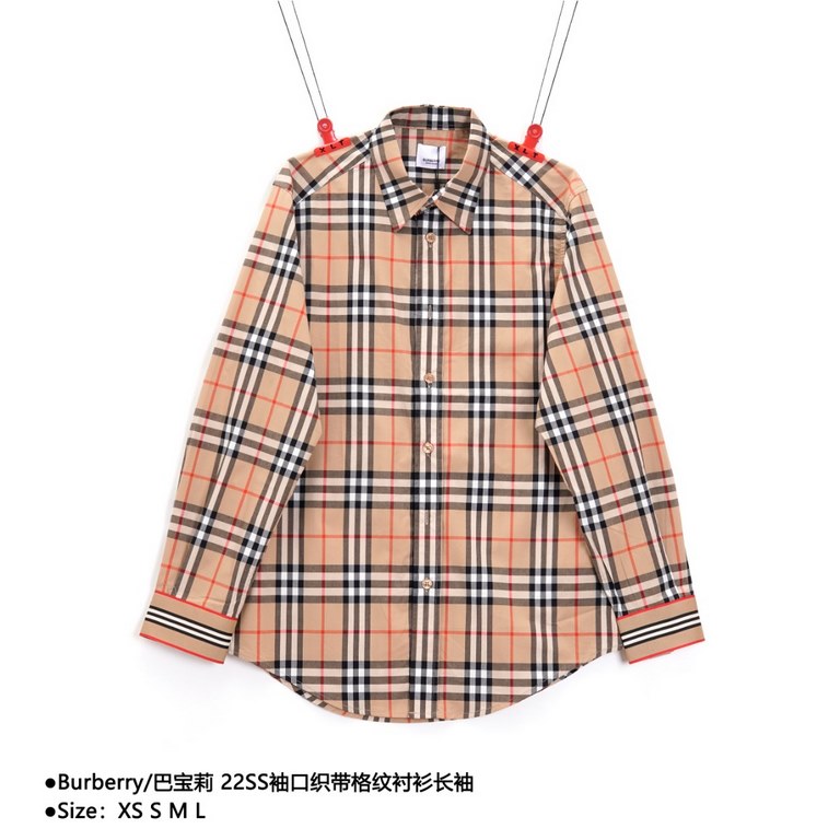 BurberryBurberry 22SS Cuffs Webbing Check Shirt Long SleeveSize：XS S M LThe original channel fabric, the original channel fabric, the original channel fabric, the original channel fabric, through the dealer docking the o