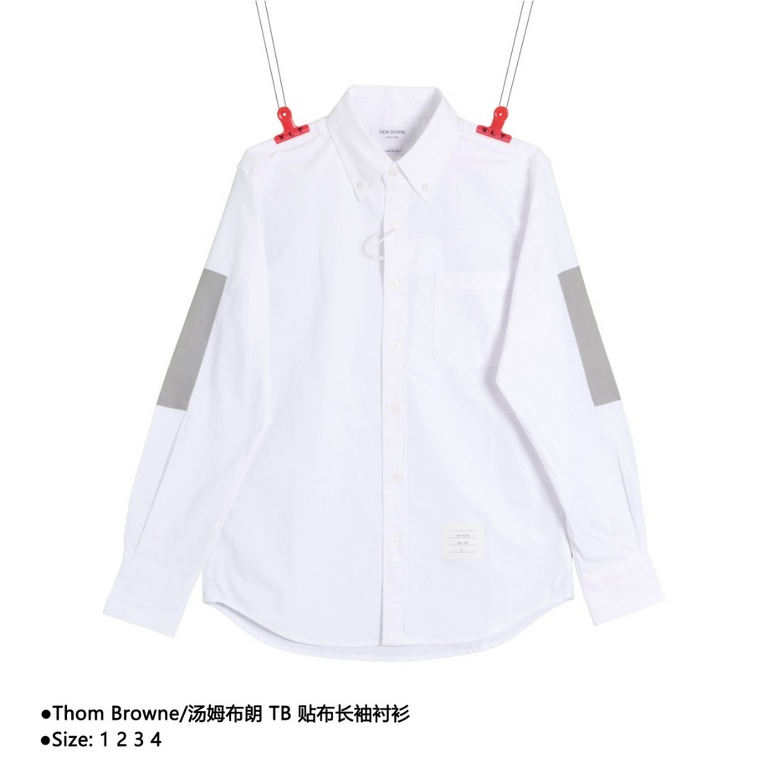 Thom BrowneTom Browne TB Patch Long Sleeve ShirtSize：1 2 3 4Imported Oxford spinning fabric, heavy duty craftsmanship, absolutely kill all the workmanship in the market. Details are completely resistant to beating, the e