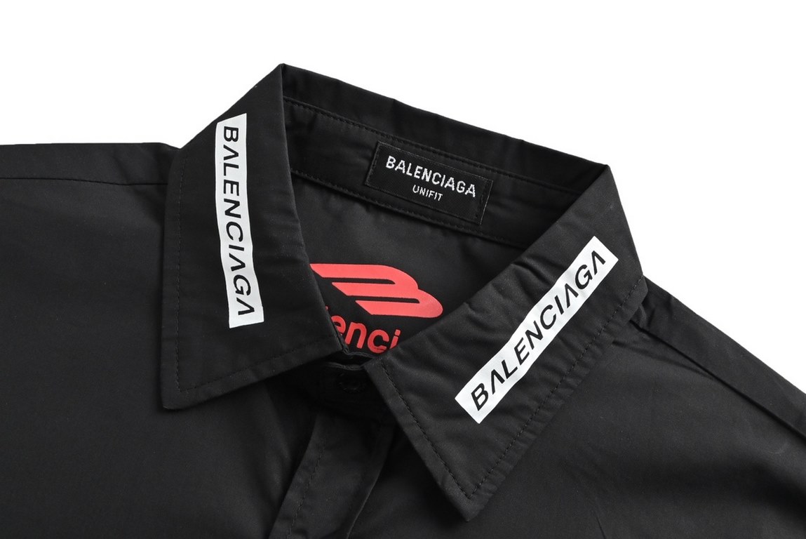 BalenciagaBalenciaga 23ss Full Print Racing Style Long Sleeve ShirtAdopting double embossing process, fine lines, left and right sleeve multi-element logo using printing process, shoulder hem using handmade abrasive effe