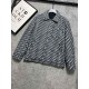 23FW fall and winter new DH shirt collar reversible cotton jacket one side jacquard one side net version classic versatile size 48-56