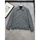 23FW fall and winter new DH shirt collar reversible cotton jacket one side jacquard one side net version classic versatile size 48-56