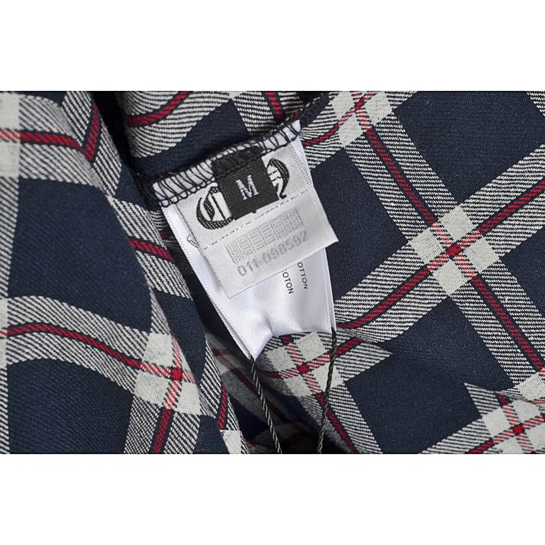 ChromeheartsCrowhearts Full Printed Cuffs Leather Patch Plaid ShirtSize：S M L XLCustomized jacquard fabric, all styles can handle it Nightclub must-have models of this genderless shirt men and women can be used as a jack