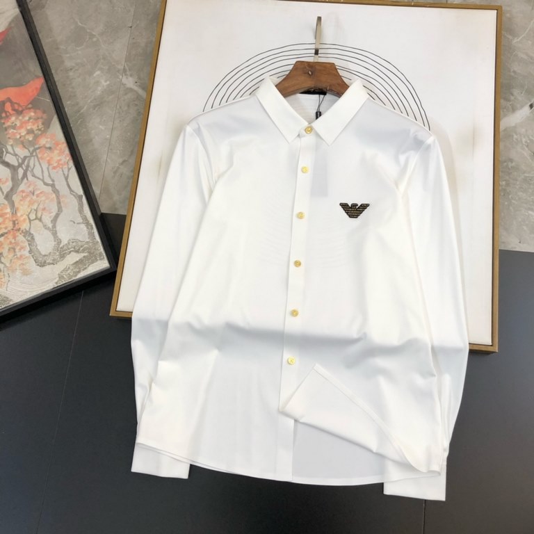 EA23S fall and winter full quality phase men's long-sleeved shirt, evergreen basic models Original factory production! The use of mercerized cotton fabrics, no matter the shape and workmanship are comfortable and assured